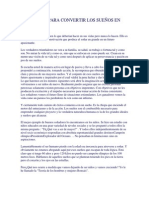 EL PROCESO PARA CONVERTIR LOS SUEÑOS EN REALIDAD