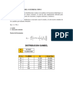 DISTRIBUCION GUMBEL para análisis de caudales extremos