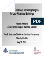 Design of Metal Roof Deck Diaphragms For Low-Rise Steel Buildings