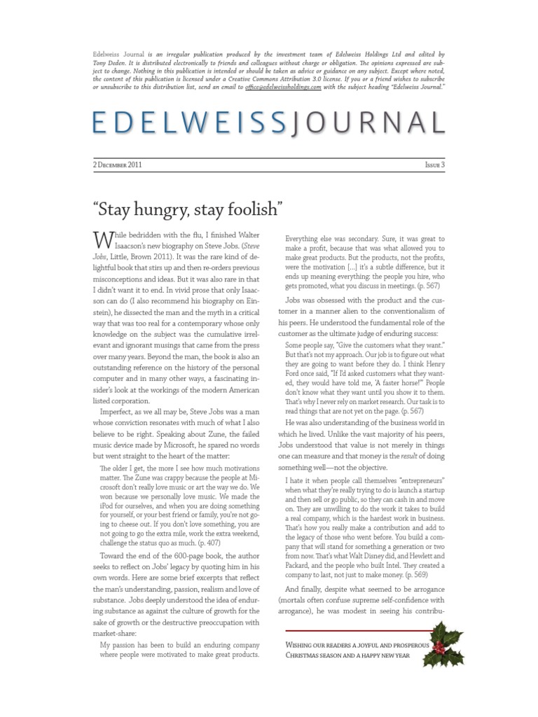 Edelweiss Journal PDF Economies Labour