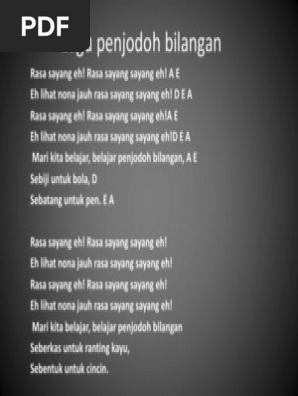 Lagu Penjodoh Bilangan