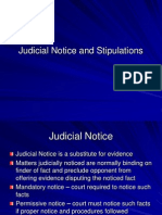 Judicial Notice and Stipulations