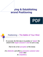 Identifying & Establishing Brand Positioning