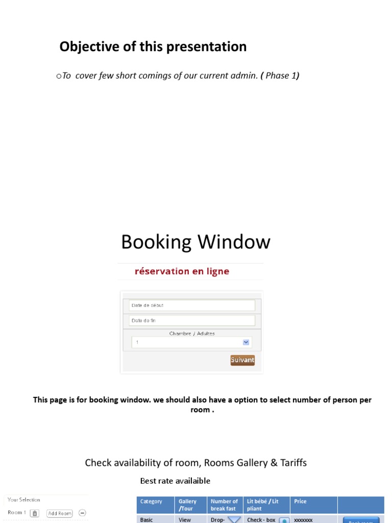 Admin Booking System Improvements | PDF