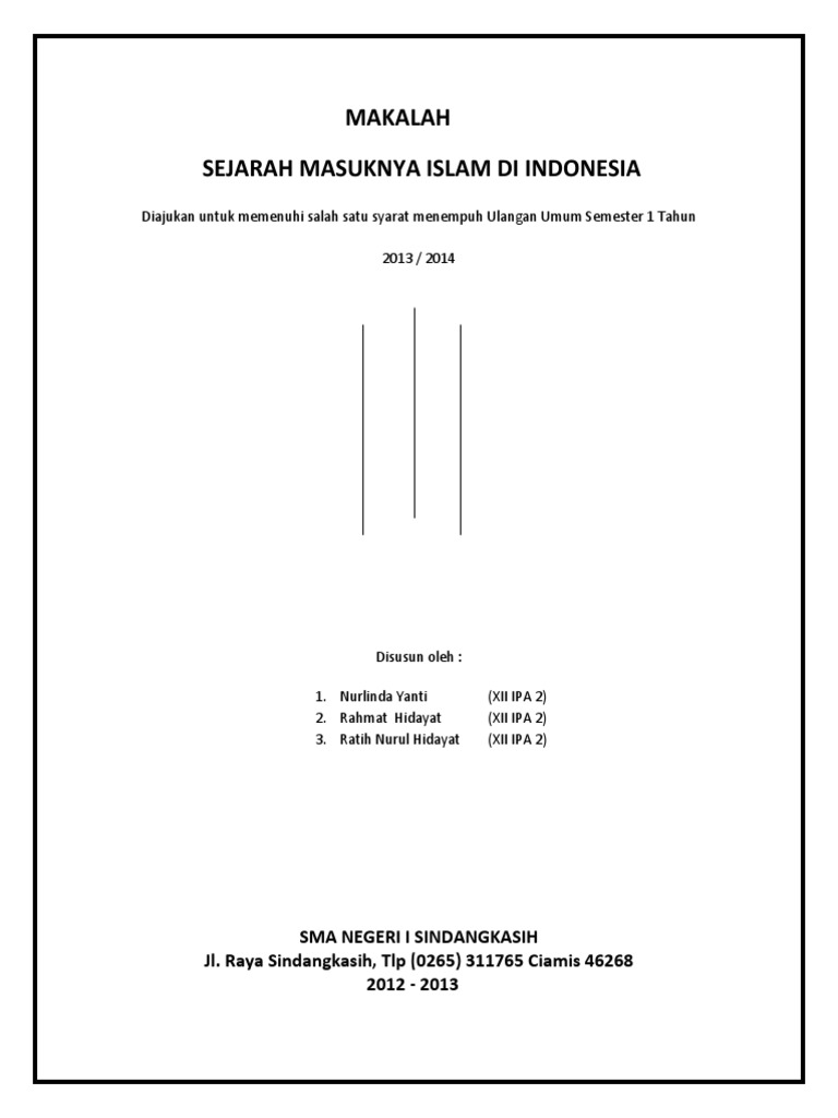 Makalah Sejarah Masuknya Islam Ke Indonesia 1