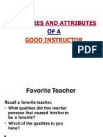 Qualities & Attributes of Trainer