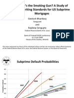 Where's The Smoking Gun? A Study of Underwriting Standards For US Subprime Mortgages