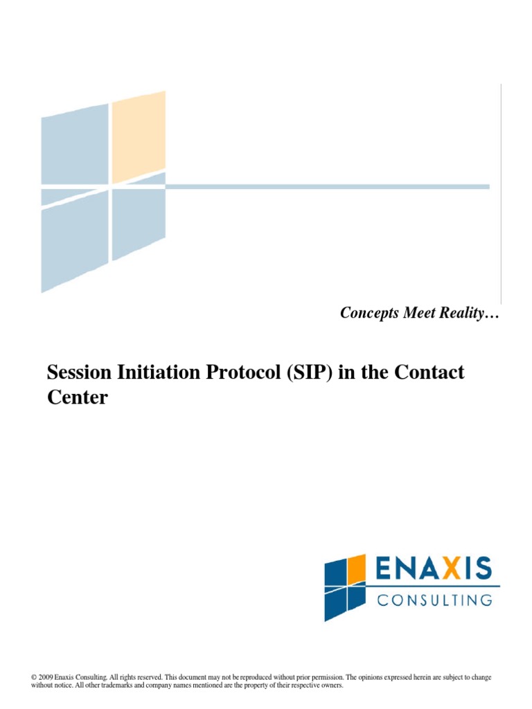 SIP in The Call Center PDF Session Initiation Protocol Call Centre