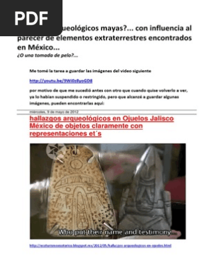 OBJETOS PREHISPÁNICOS PROBABLES MAYAS O AZTECAS CON REPRESENTACIONES EXTRATERRESTRES