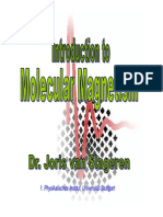 Introduction To Molecular Magnetism