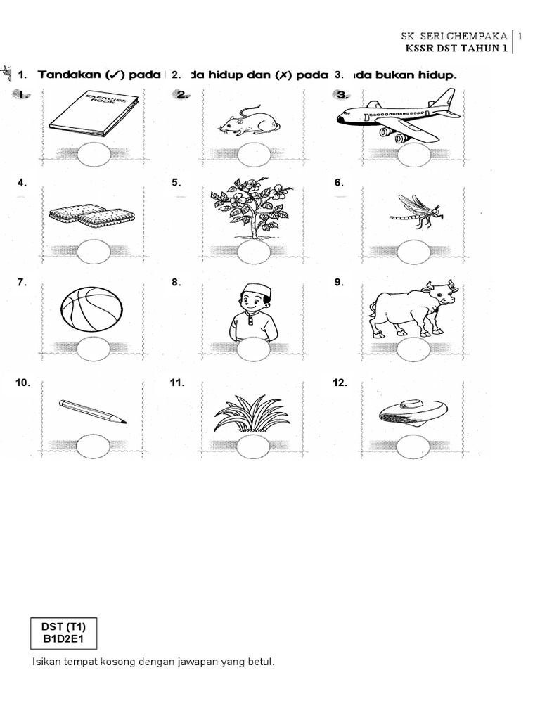 Ujian Akhir Tahun Dunia Sains Dan Teknologi Tahun 1