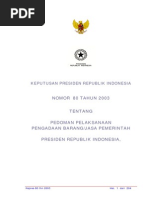 Download Keppres No 80 Tahun 2003 Pengadaan Barang Jasa by Zain Almubarok SN199554263 doc pdf