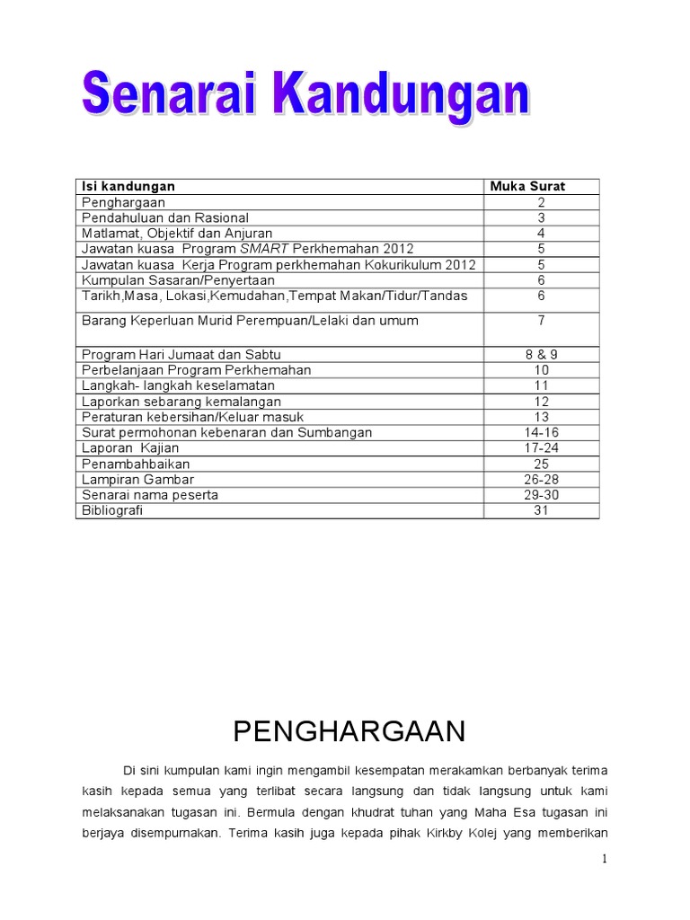 Laporan Perkhemahan Pdf