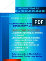 Computerized Risk Management Model