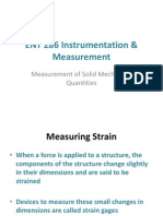 ENT 286 Instrumentation & Measurement: Measurement of Solid Mechanical Quantities