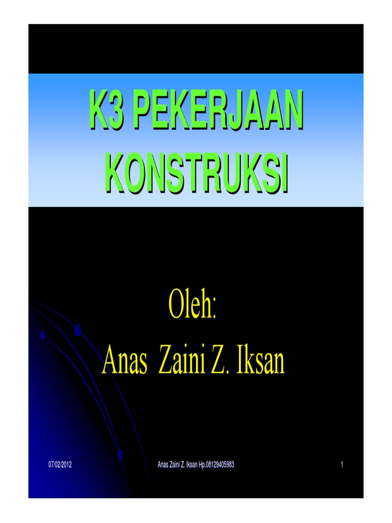 Modul K3 Pekerjaan Konstruksi 1