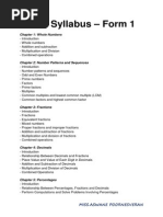 Form 1 Mathematics