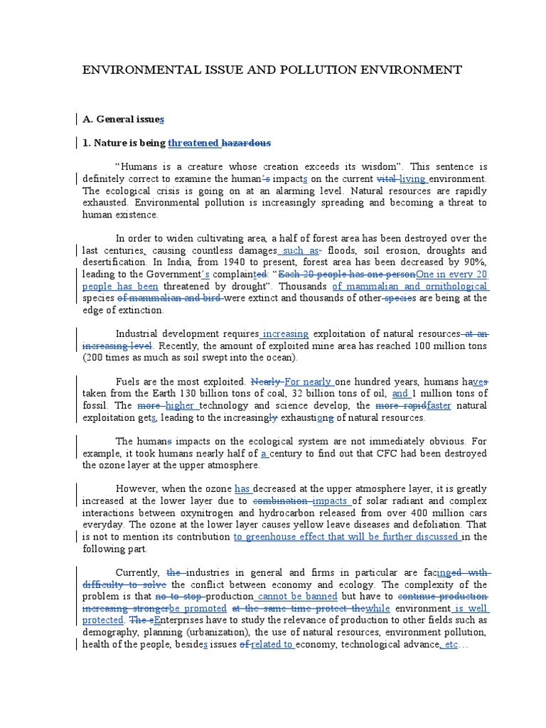 Global Environmental Pollution Crisis | PDF | Natural Environment | Nature