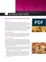 National Measurement Institute Technical Fact Sheet: Analysis of Aflatoxins in Food