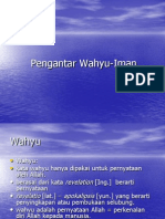 MEMAHAMI WAHYU DAN IMAN