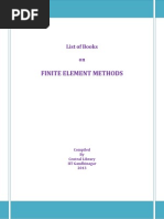 List of Books On Finite Element Methods Available in The Library