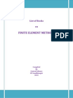 List of Books On Finite Element Methods Available in The Library