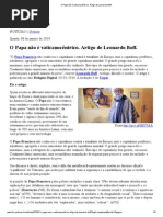 O Papa não é vaticanocêntrico. Artigo de Leonardo Boff