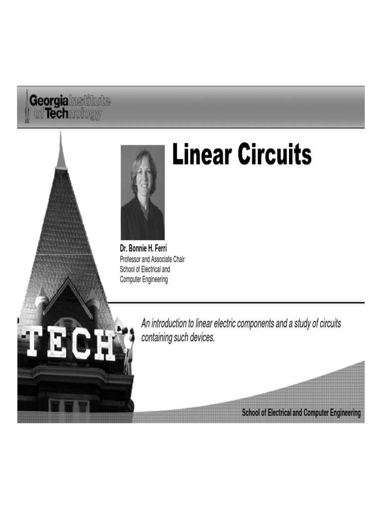 Linear Circuits: An Introduction To Linear Electric Components and A ...