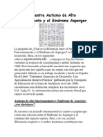 Diferencia Entre Autismo de Alto Funcionamiento y El Síndrome Asperger