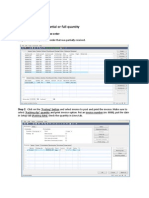 Invoice Update With Partial or Full Quantity