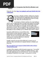 Jobs for Felons