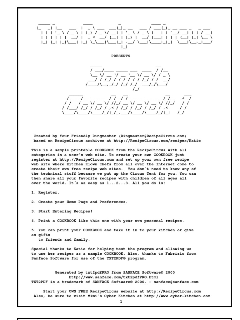 Sample Cookbook PDF Dough Breads