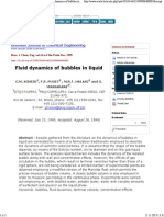 Brazilian Journal of Chemical Engineering - Fluid Dynamics of Bubbles in Liquid