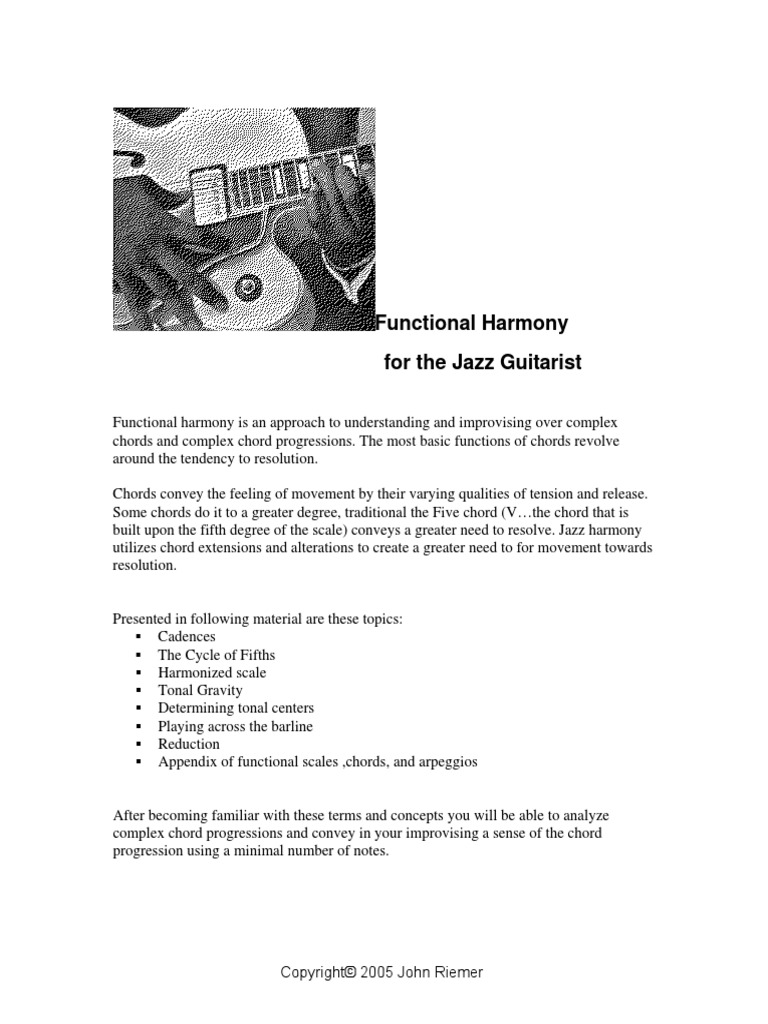 Functional Harmony Download Free PDF Chord (Music) Harmony