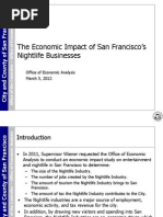 The Economic Impact of San Francisco’s
Nightlife Businesses