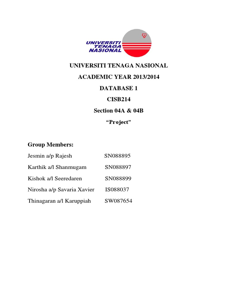 Database Project | PDF | Database Design | Databases