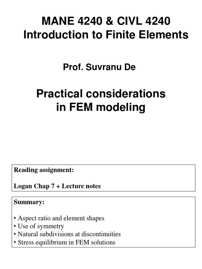 Fem Modeling | PDF