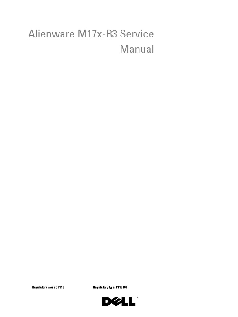 Alienware m17x r3 Service Manual en Us | PDF | Electrical Connector ...