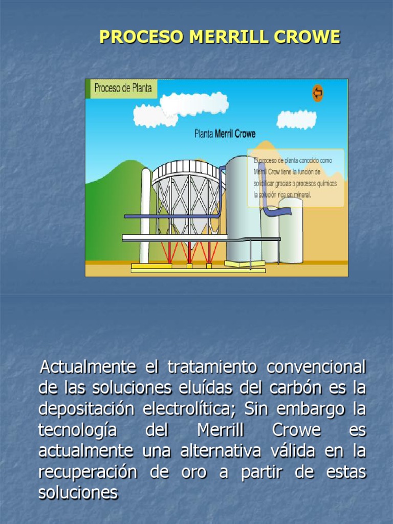 Proceso Merril Crowe Pdf Filtración Elementos Químicos 