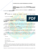 CARTA DE RESCISÃO DE CONTRATO DE LOCAÇÃO RESIDENCIAL DE PRAZO DETERMINADO