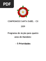 COMPROMISSO SANTA ISABEL - Programa de Acção