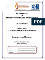 10mca37-Java Programming Lab Manual 2013-14