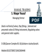 WAQAR & SHAMAIL TRADING - Valves, Pipe Fittings, Instruments Supplier KHI