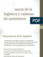 Importancia de La Logística y Cadenas de Suministro