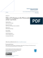 Effect of N-Doping On The Photocatalytic Activity of Sol-Gel TiO2