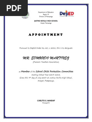 Appointment
