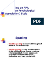 A Guideline on APA (American Psychological Association