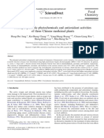 Principal Phenolic Phytochemicals and Antioxidant Activities of Three Chinese Medicinal Plants