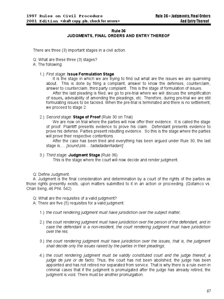 Rule 36 Rules Of Court 2025