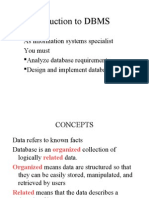 Introduction To DBMS